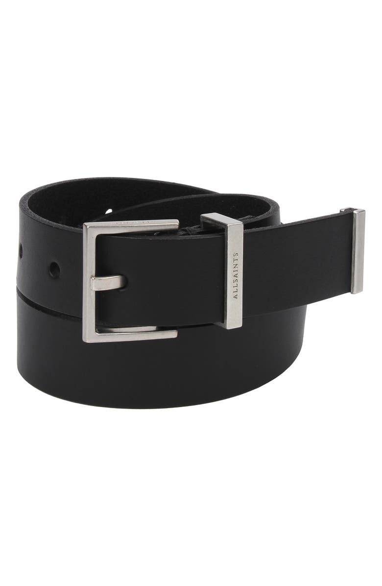 AllSaints Leather Belt, Alternate, color, 