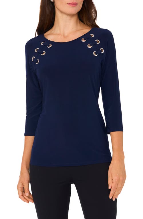 CHAUS CHAUS GROMMET ACCENT CUTOUT TOP