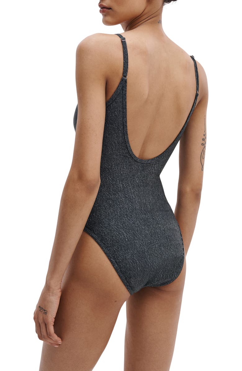 rag & bone rb Miramar One-Piece Swimsuit, Alternate, color, Washed Black
