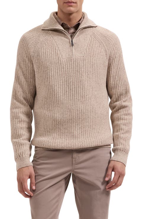 Rib Quarter Zip Sweater