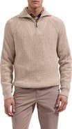 Bugatchi Rib Quarter Zip Sweater