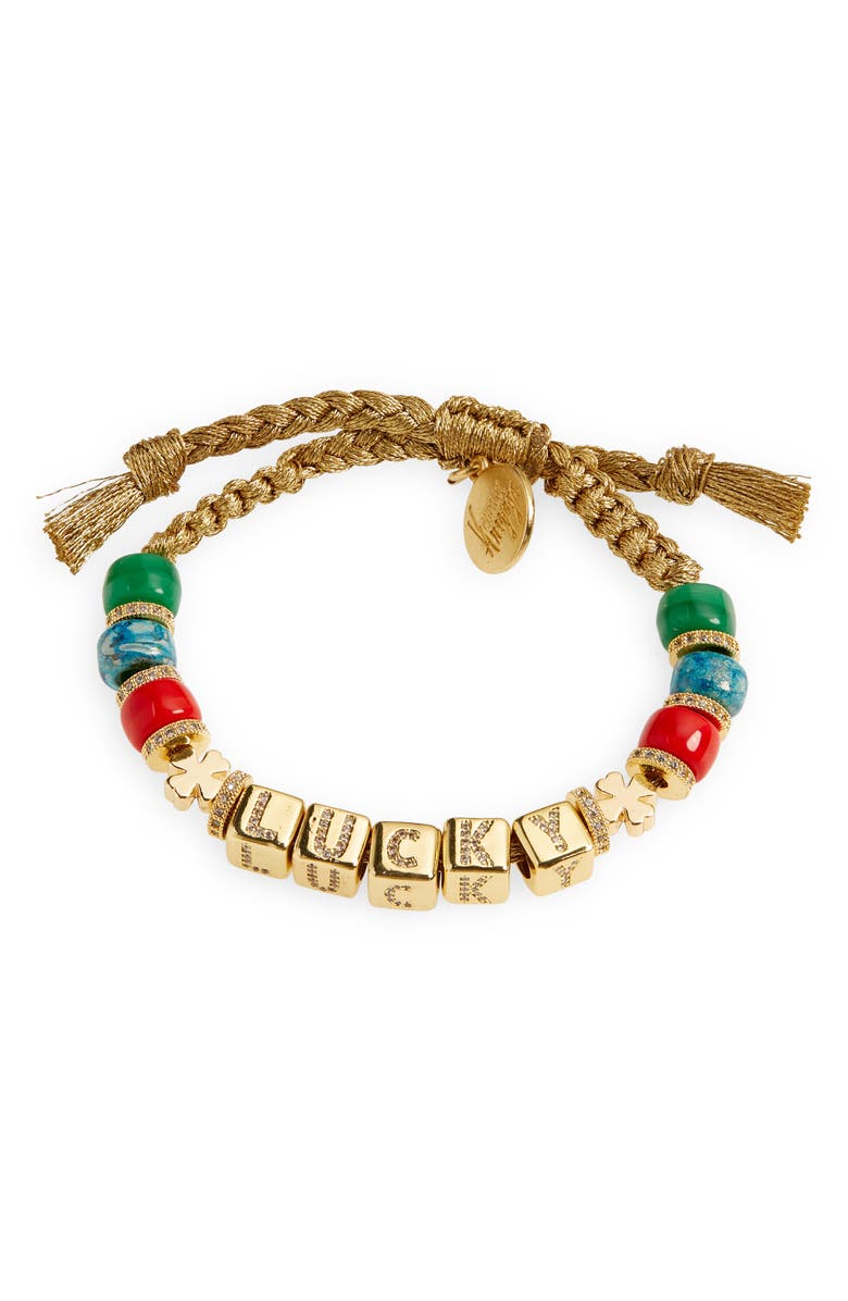 Venessa Arizaga Feeling Lucky Friendship Bracelet, Main, color,