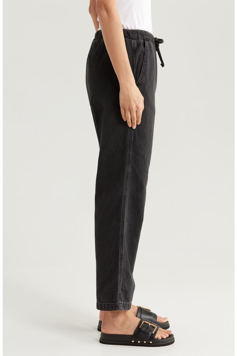 Drawstring Jeans, Alternate, color, BLACK
