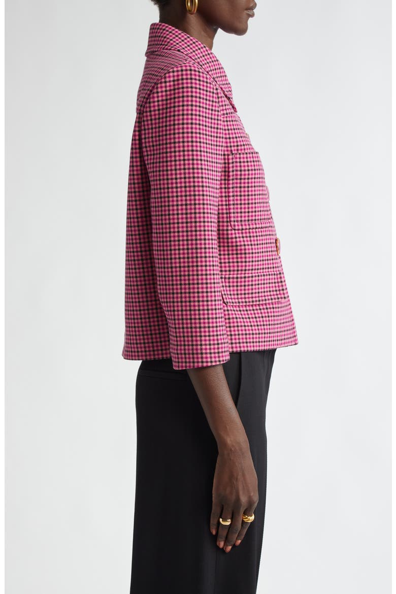 Mini Plaid Tweed Crop Jacket, Alternate, color, WILD ORCHID MULTI
