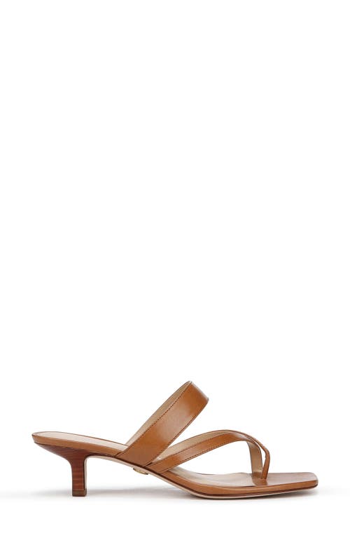 Veronica Beard Alanis Leather Crisscross Slide Sandals In Honey