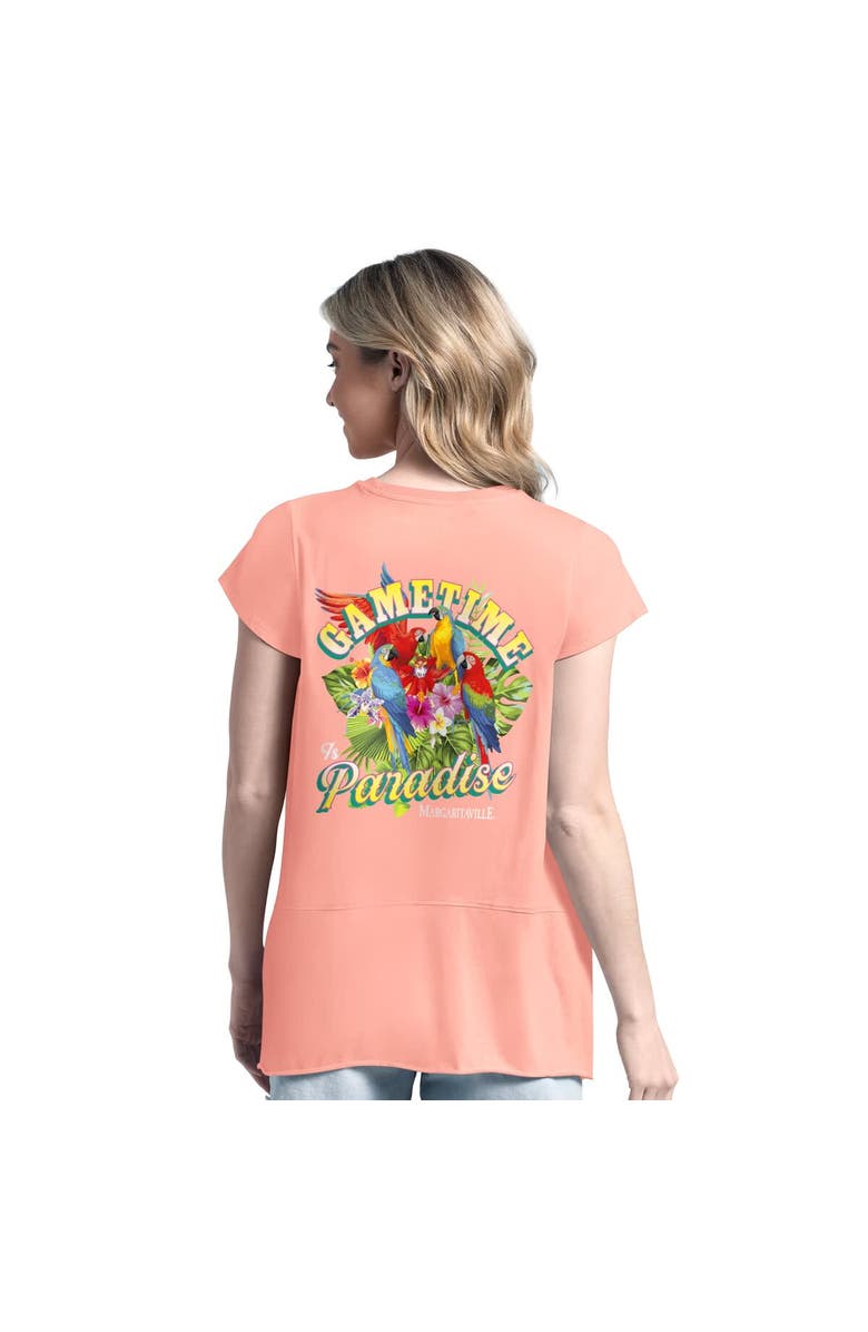 Margaritaville Women's Margaritaville Pink Miami Dolphins Gametime Is Paradise T-Shirt, Alternate, color, Pink