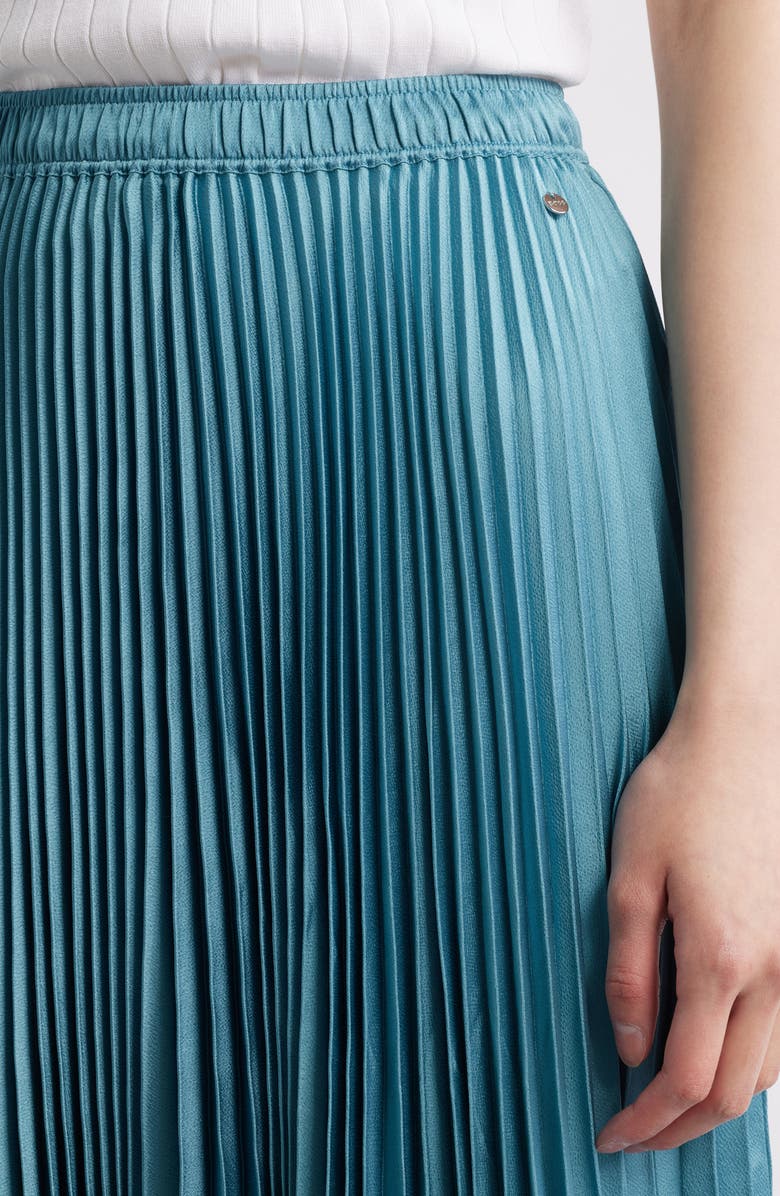 BOSS Orange Vlysola Pleated Midi Skirt, Alternate, color, Algae Blue