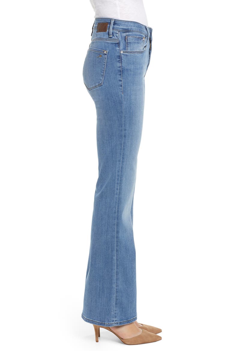 Sydney Brushed Flared Leg Jeans, Alternate, color, LIGHT BRUSH SUPER