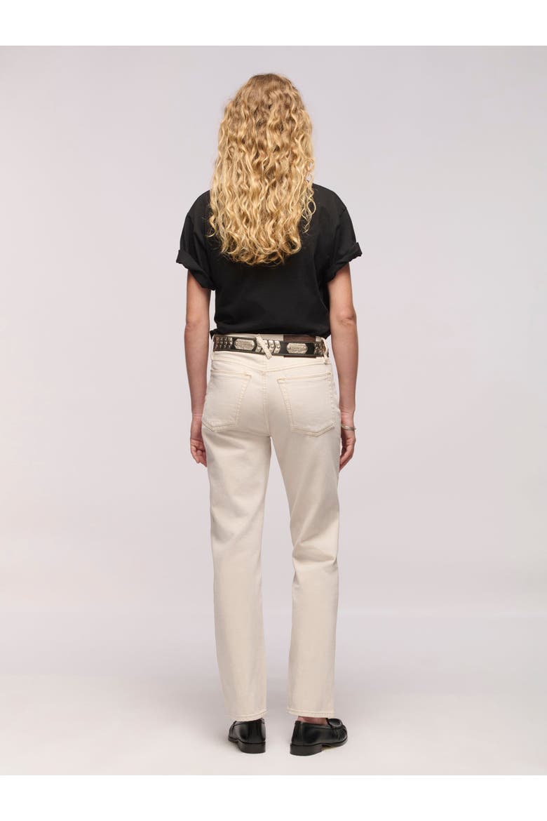 Calla Mid Rise Straight Ankle Jean, Alternate, color, Salt