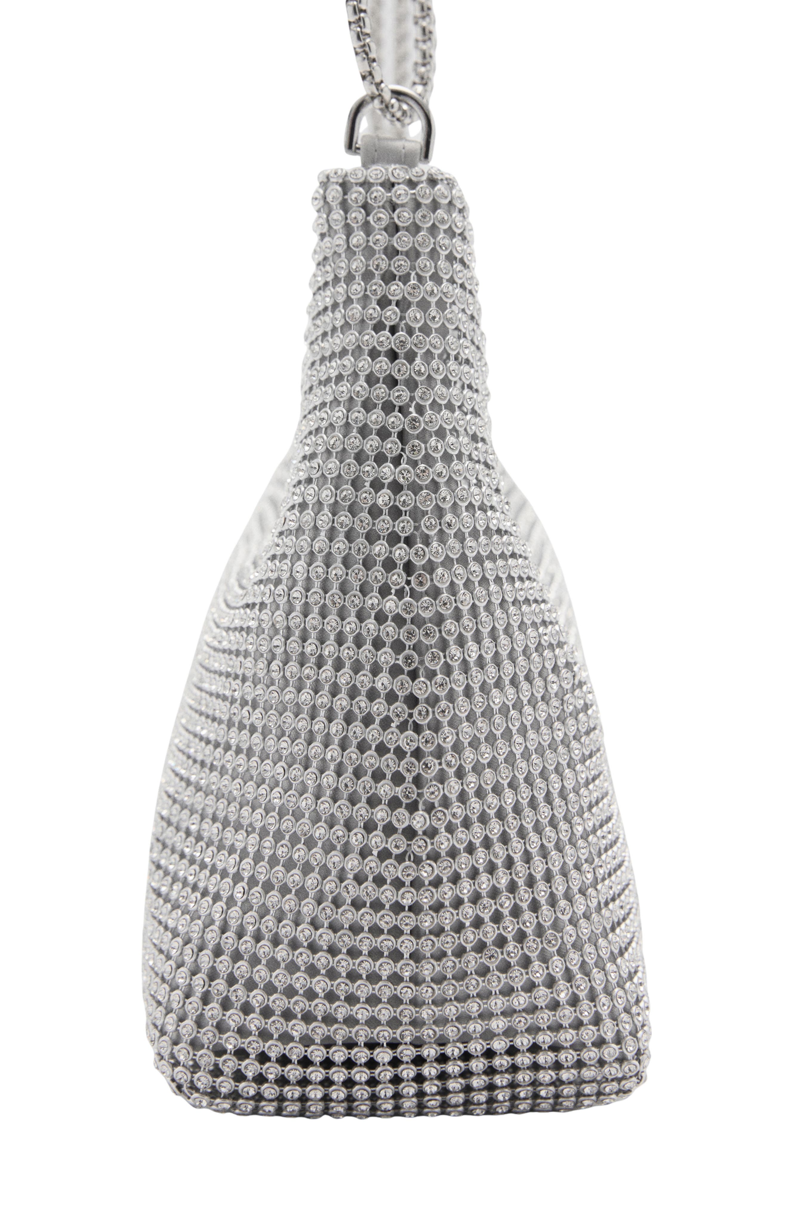 MANGO Chain Strap Crystal Shoulder Bag, Alternate, color, 