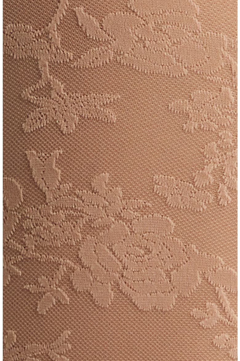 Floral Tights, Alternate, color, ALMOND