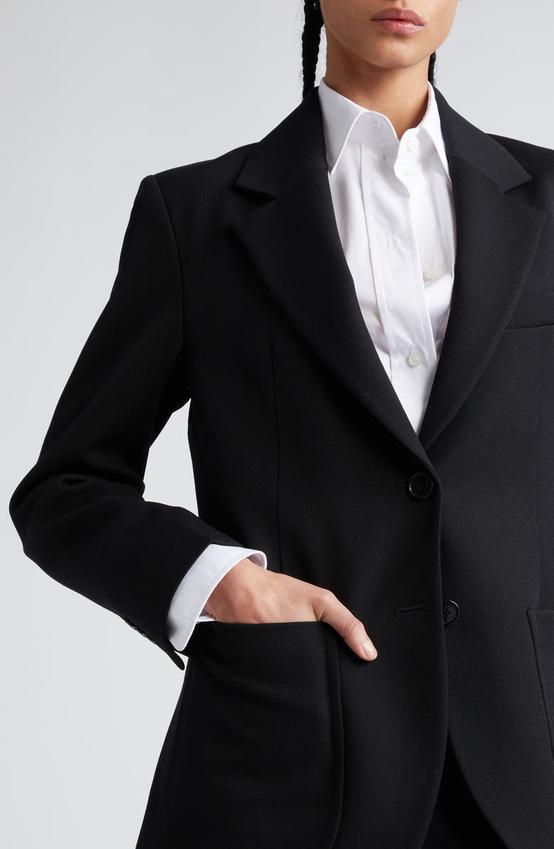 Victoria Beckham Patch Pocket Twill Blazer, Alternate, color, Black