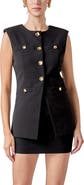 Endless Rose Button Detail Longline Vest