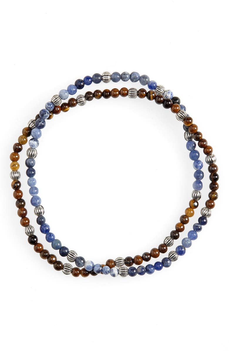 NORDSTROM MEN'S SHOP Bead Wrap Bracelet, Main, color, 