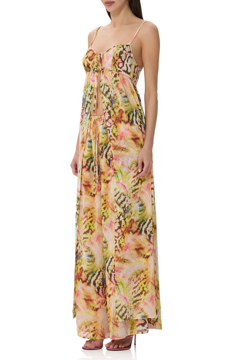 Anton Tie Front Longline Camisole, Alternate, color, PINK SHELL SWIRL