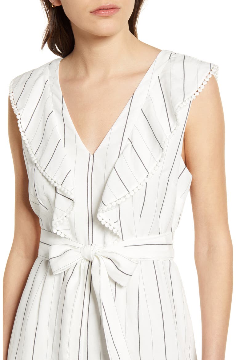 Elena Stripe Romper, Alternate, color, IVORY