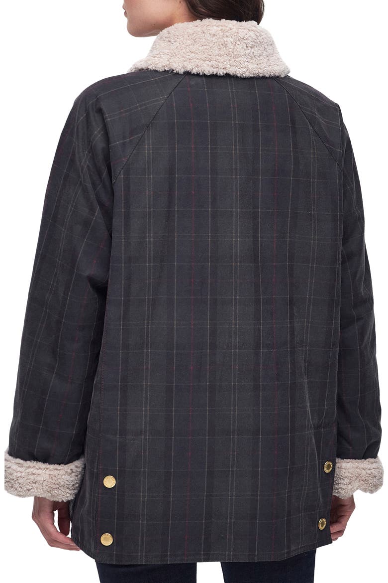 Swainby Windowpane Plaid Waxed Cotton Barn Jacket, Alternate, color, DULL CLASSIC/CLASSIC