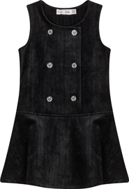 Charlotte & George Striped Velour Jumper with Ruffle