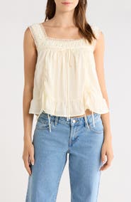 Princess Polly Elusia Lace Trim Ruched Top
