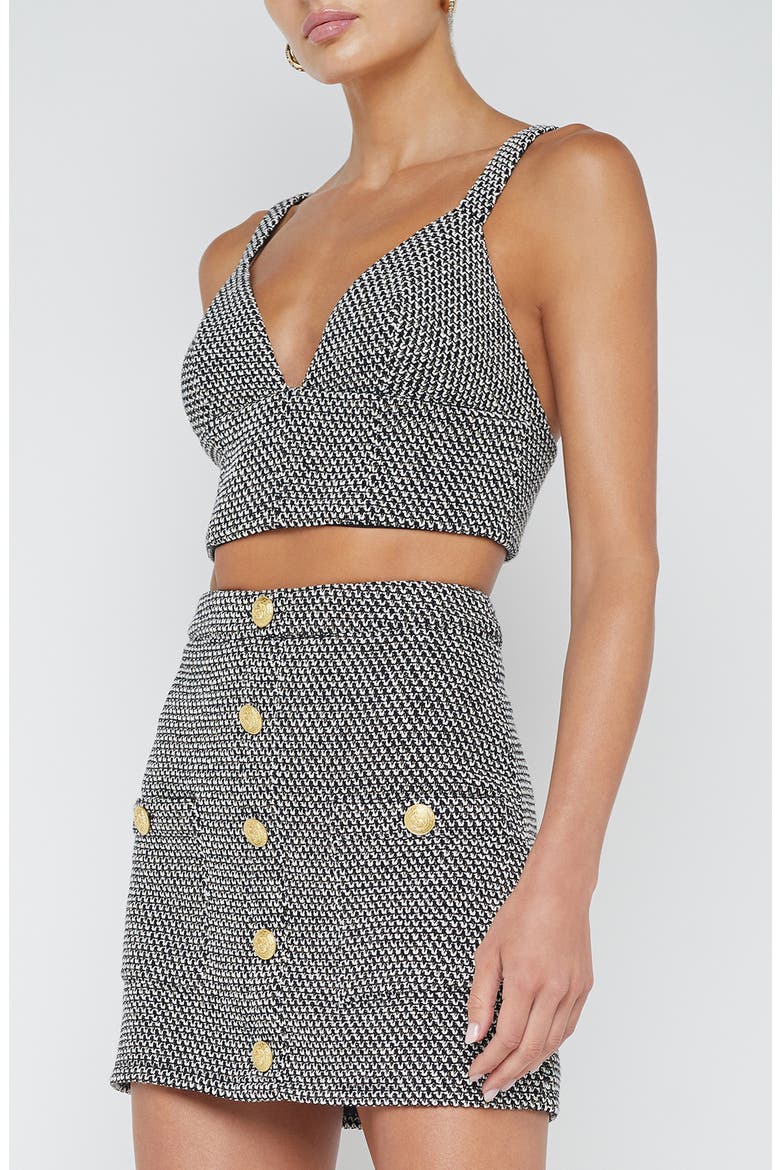 Castalia Cotton Blend Crop Top, Alternate, color, BLACKIVOR