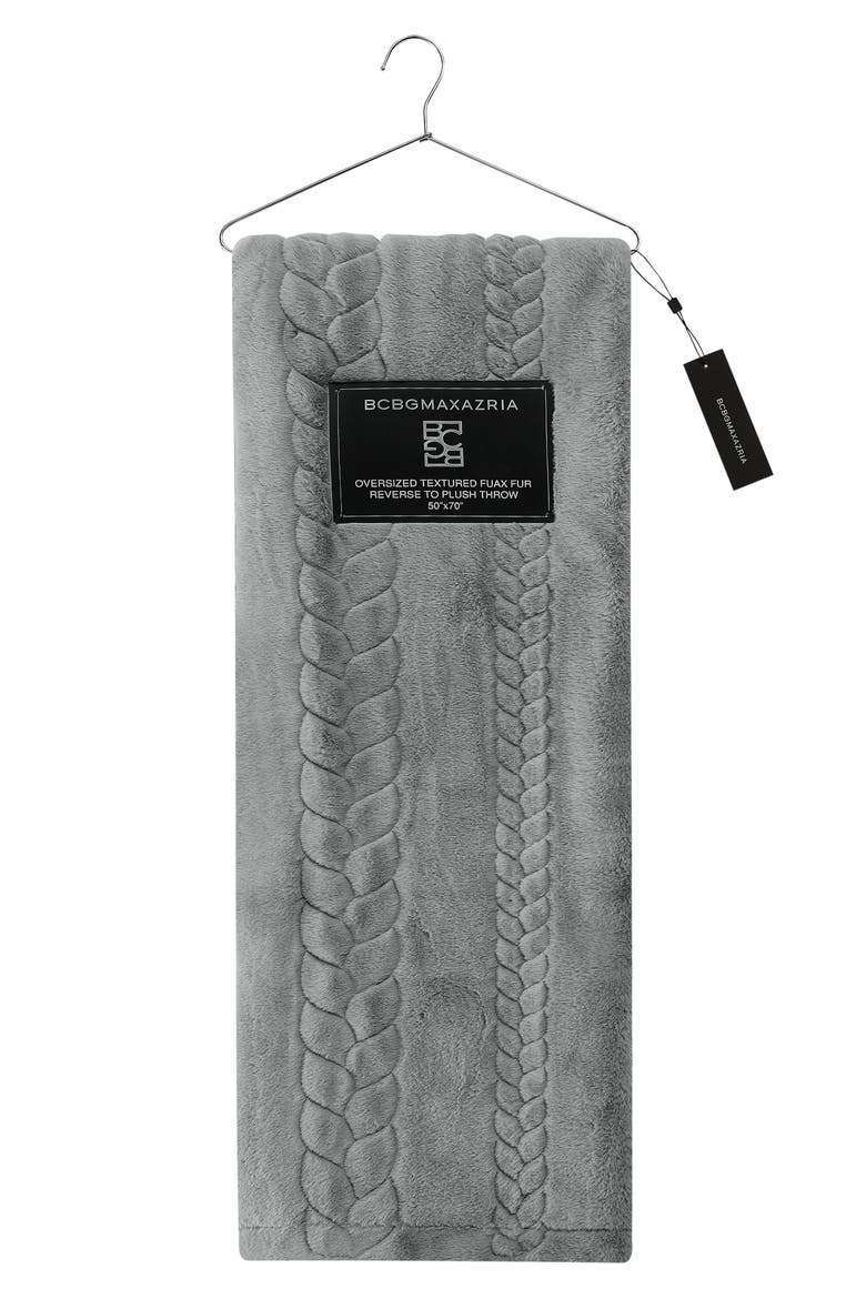 Pelt Throwing BCBG Embroidered Faux Fur Throw Blanket | Nordstromrack