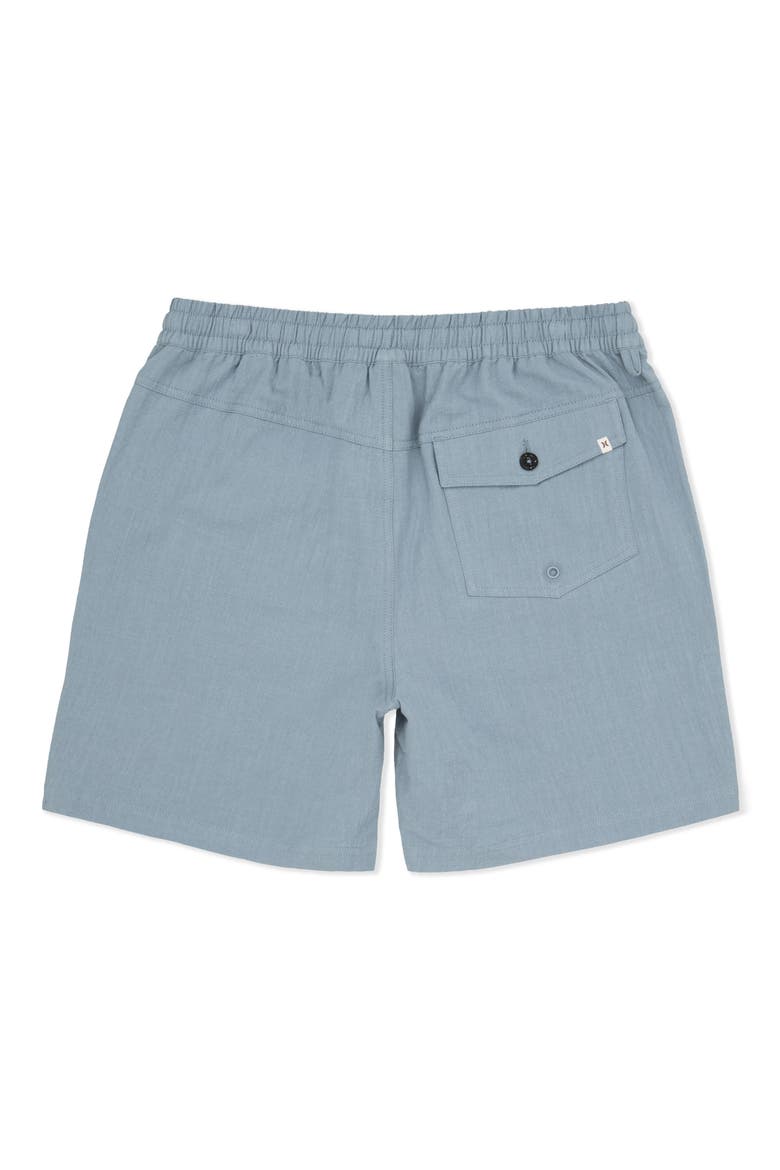 Volley Solid Cotton Drawstring Shorts, Alternate, color, WORKER BLUE