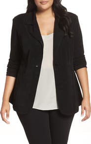 Vikki Vi One-Button Stretch Knit Blazer