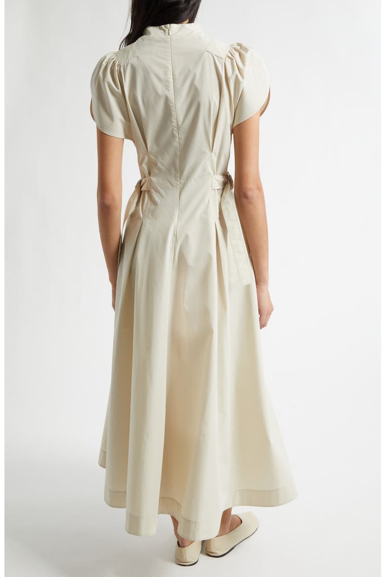 Puff Sleeve Midi Dress, Alternate, color, STONE