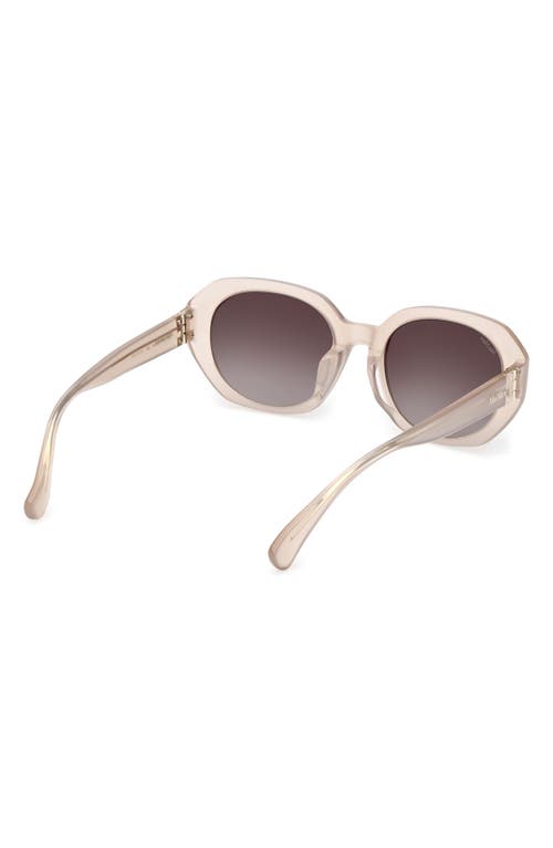 Max Mara 54mm Round Sunglasses In Brown