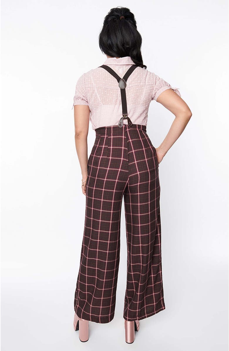 Unique Vintage 1930s High Waist Suspender Pants, Alternate, color, 