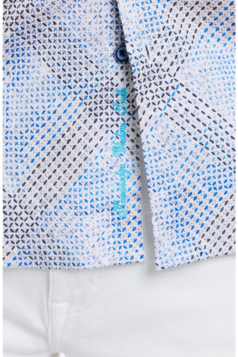 Shillibeer Stretch Cotton Button-Up Shirt, Alternate, color, BLUE MULTI