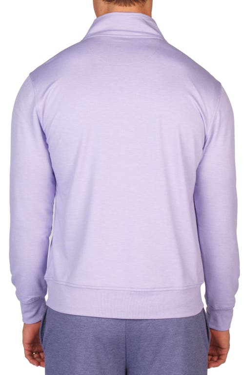 Tailorbyrd French Terry Quarter Zip Pullover In Purple