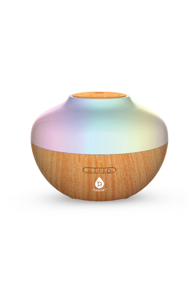 PURSONIC Aromatherapy Diffuser & Essential Oil Set-Ultrasonic Top 3 Oils-300ml with 2 Mist Settings 7 Ambient Light Settings, Main, color, 
