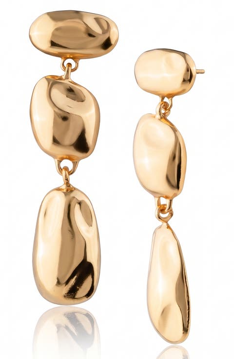 Sculptural Organic Drop Earrings