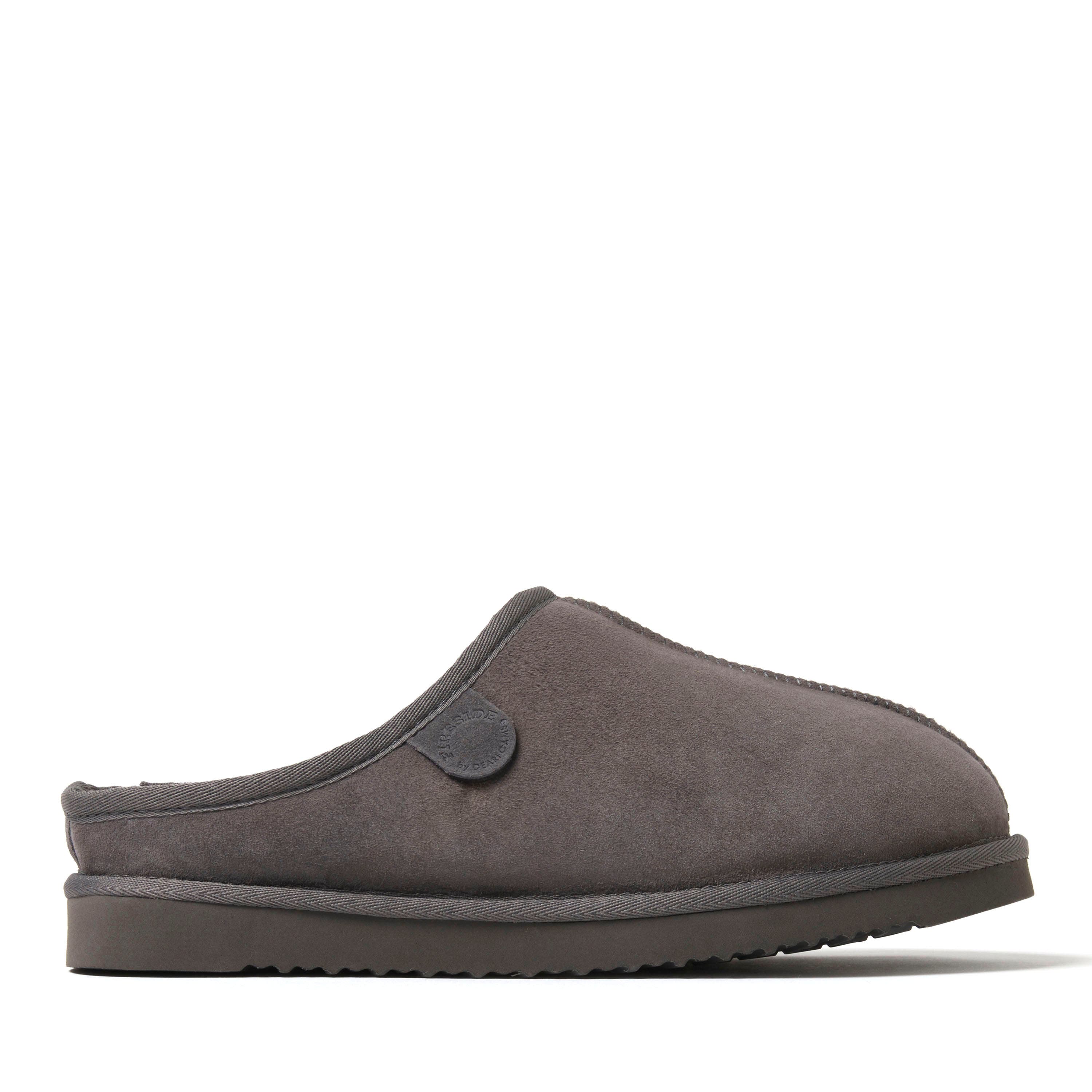 Fireside Grafton Genuine Shearling Clog Slipper, Alternate, color, Grey Solid