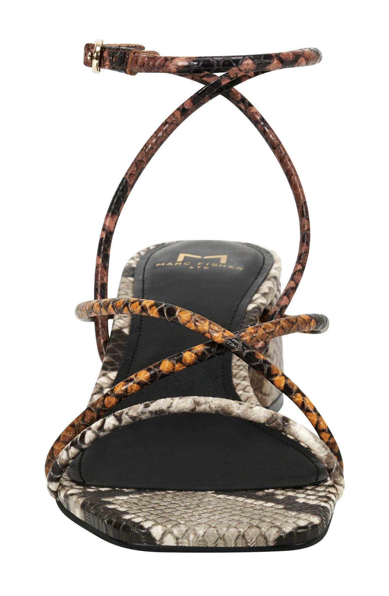 Jared Ankle Strap Sandal, Alternate, color, YELLOW SNAKE PRINT