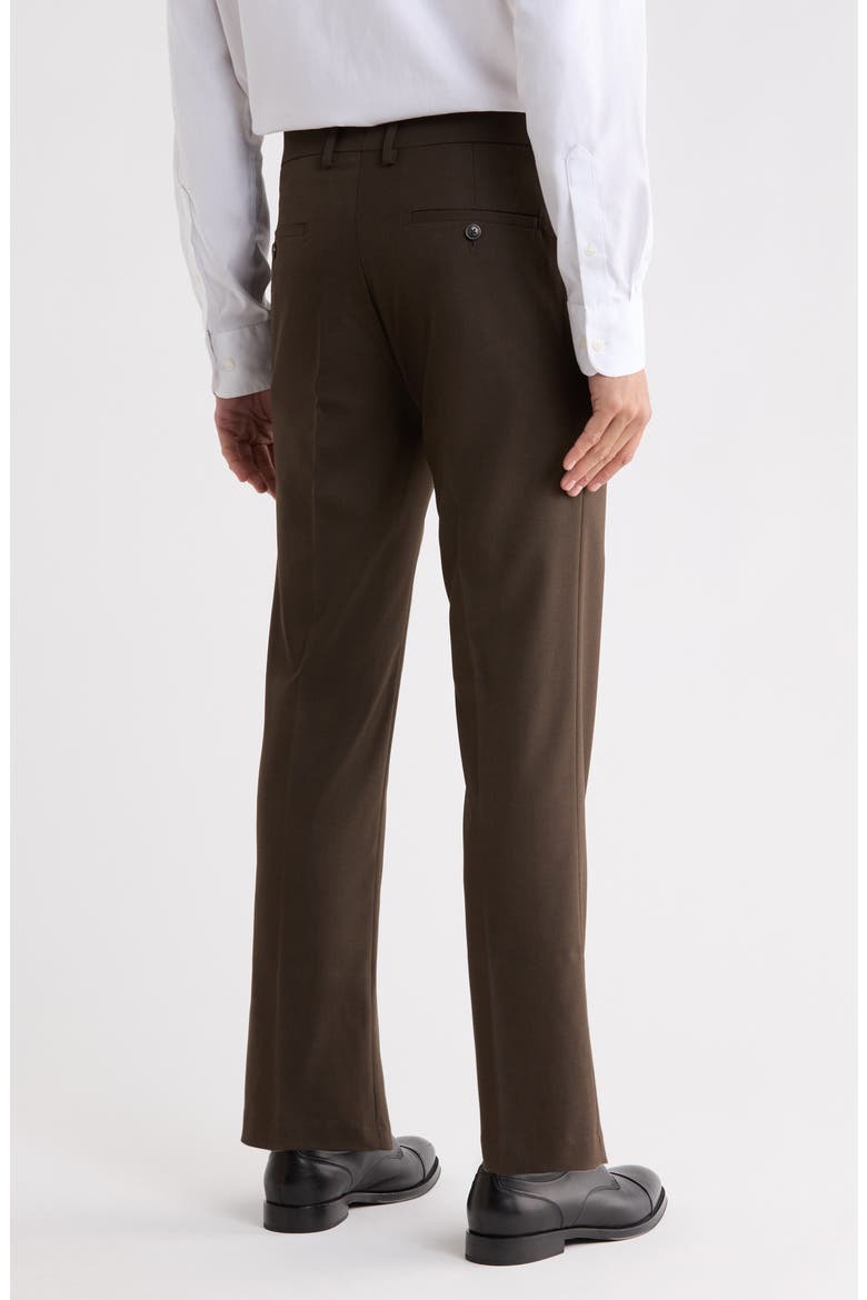 Sharkskin Slim Fit Stretch Dress Pant, Alternate, color, BROWN