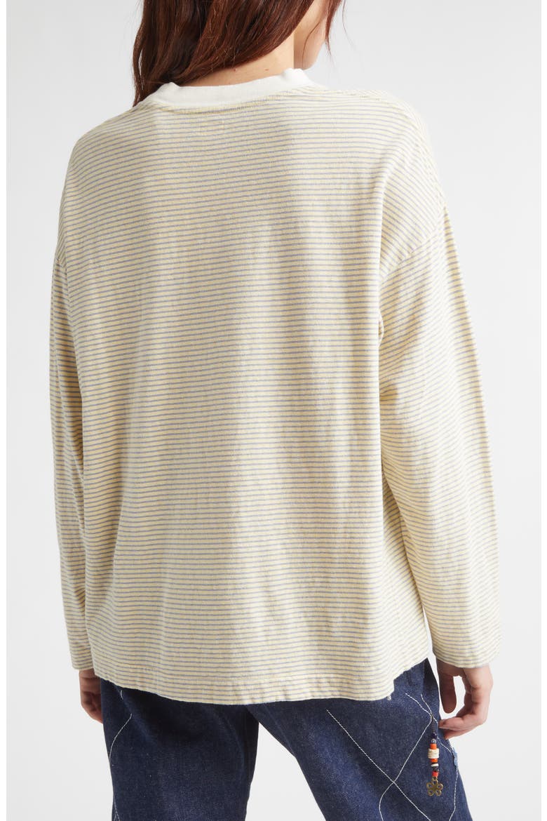 Soft Line Border Stripe T-Shirt, Alternate, color, YELLOW