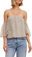 WISHLIST Off the Shoulder Organza Top