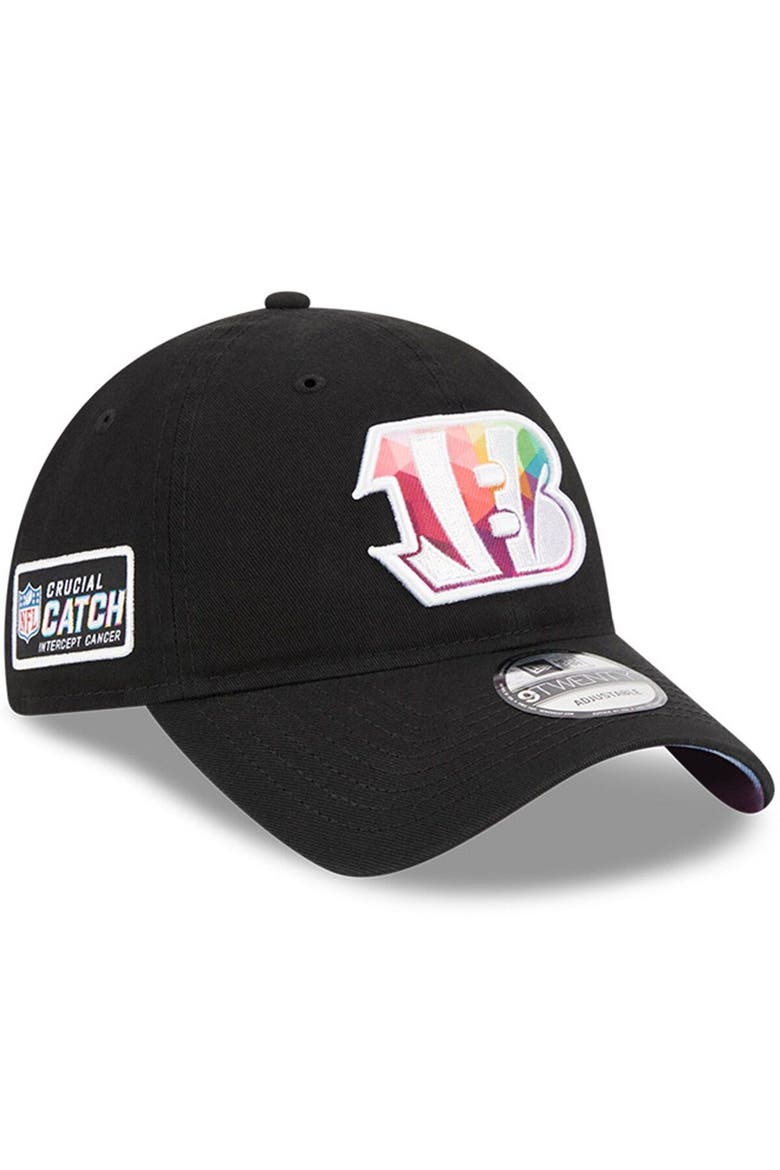 Men's New Era  Black Cincinnati Bengals 2023 NFL Crucial Catch 9TWENTY Adjustable Hat, Main, color, Black