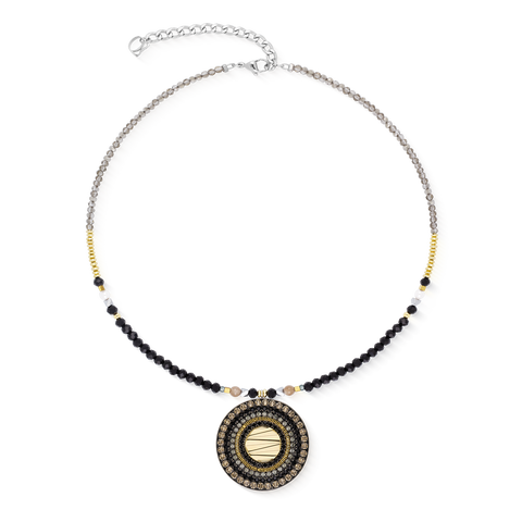 Necklace Amulet Modern Future Gold-Black
