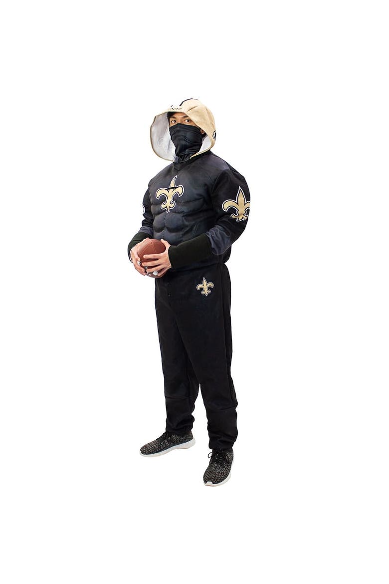 Men's Black New Orleans Saints Game Day Costume, Alternate, color, Black