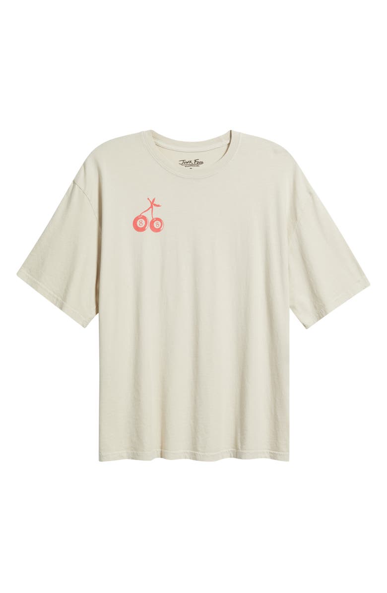 Junk Food 8 Ball Cherries Oversize Cotton Graphic T-Shirt, Alternate, color, Birch