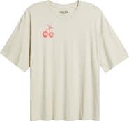 Junk Food 8 Ball Cherries Oversize Cotton Graphic T-Shirt