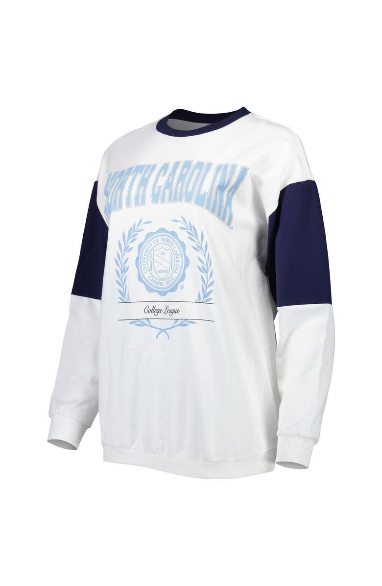 GAMEDAY COUTURE Women's Gameday Couture White North Carolina Tar Heels It's A Vibe Dolman Pullover Sweatshirt, Alternate, color,