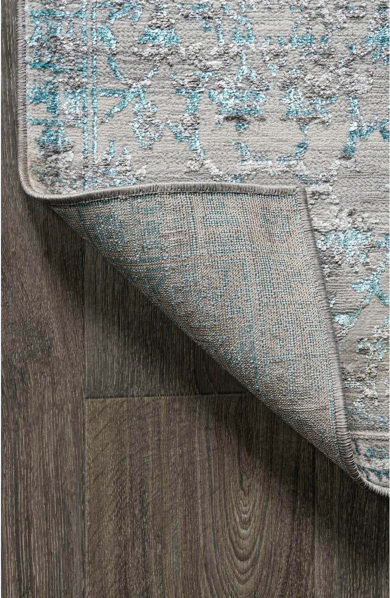 JONATHAN Y Tidal Modern Strie' Area Rug, Alternate, color, Gray/Turquoise