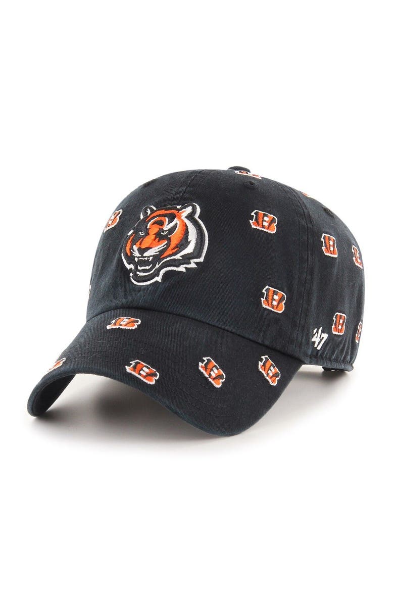'47 Women's '47 Black Cincinnati Bengals Confetti Clean Up Adjustable Hat, Main, color, Black