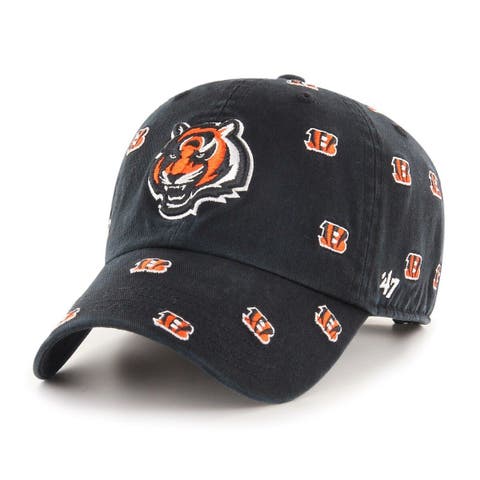 Women's '47 Black Cincinnati Bengals Confetti Clean Up Adjustable Hat