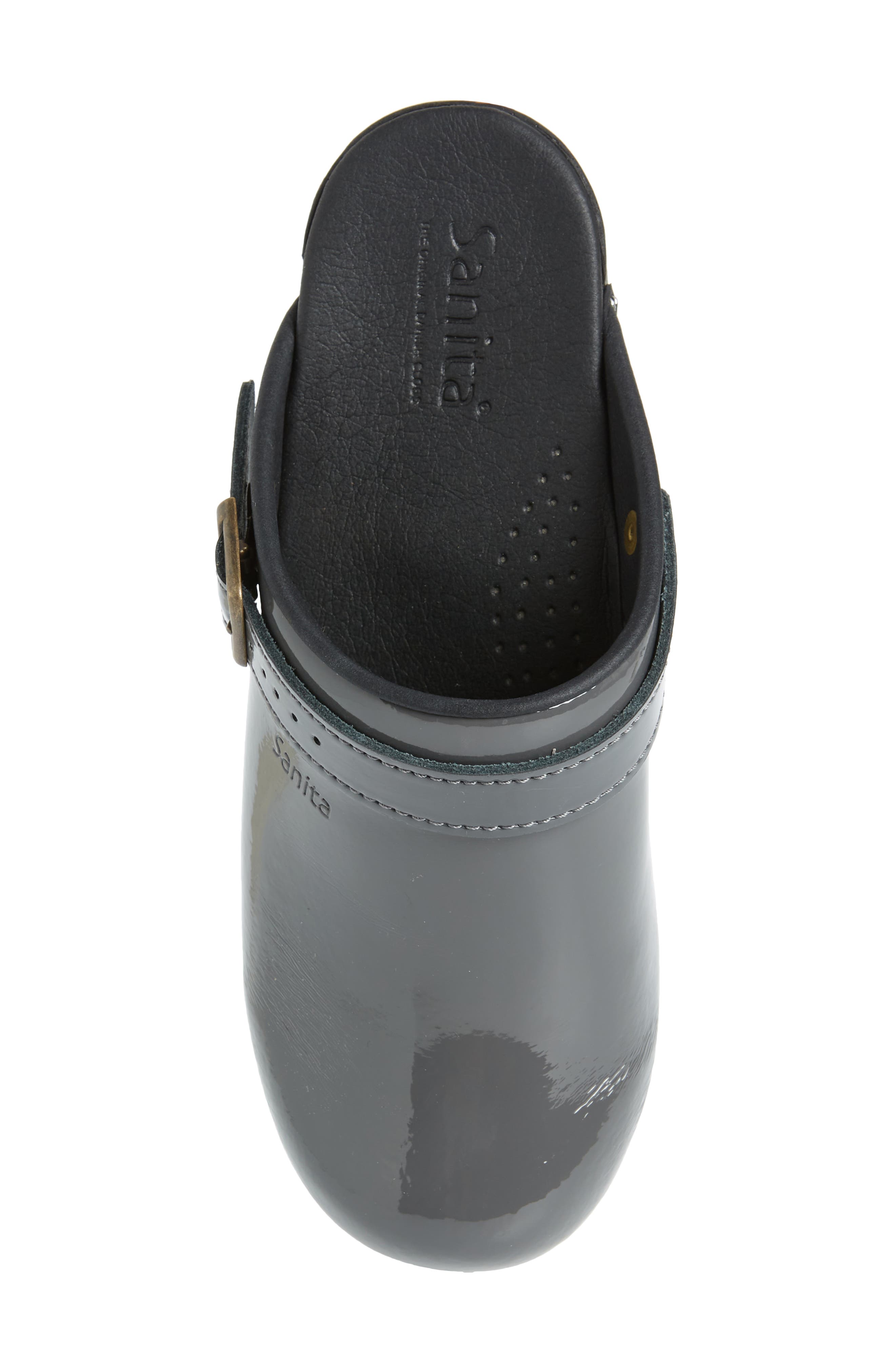 Sanita Estelle Polka Dot Clog, Alternate, color, Steel