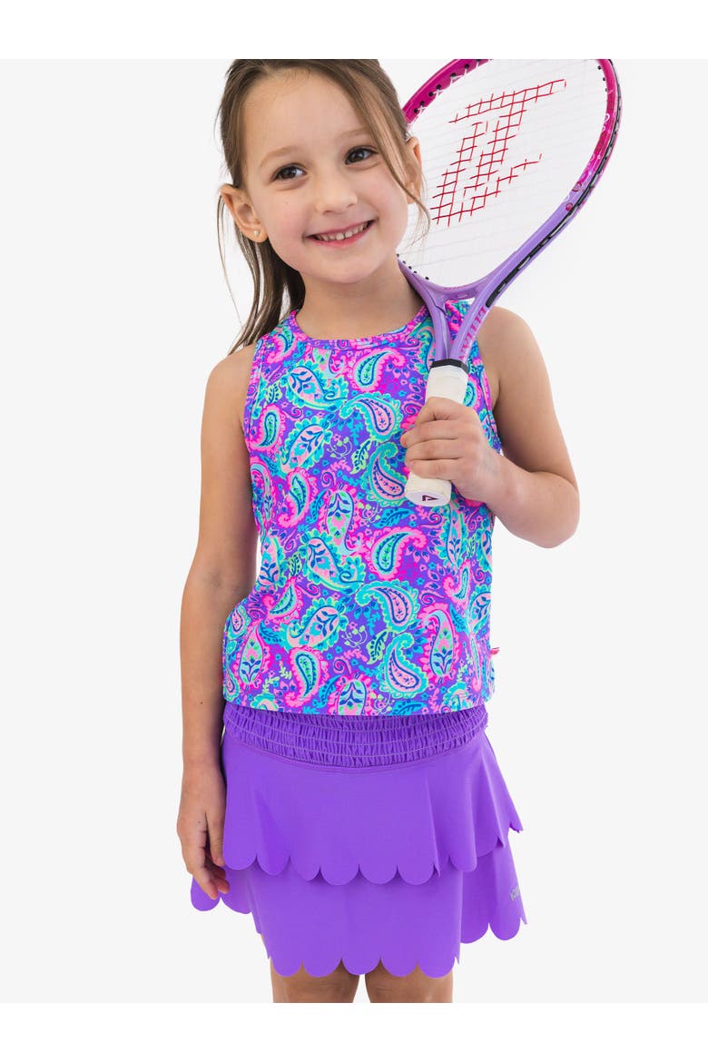 UPF50+ Active Tiered Flare Skort, Alternate, color, Neon Purple